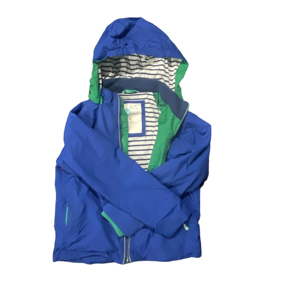 Mini Boden Jersey Lined Anorak 9-10Y Blue Green